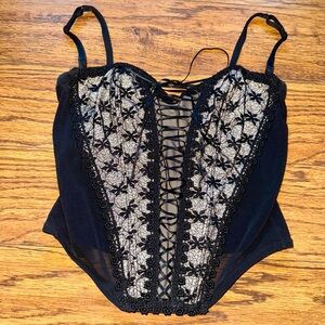 Vintage Floral Goth Y2K Indonesian Corset Lingerie Sexy S RN72409 Whimsy Retro